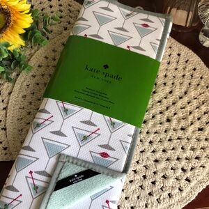Kate Spade MARTINI Glasses Drying Mats